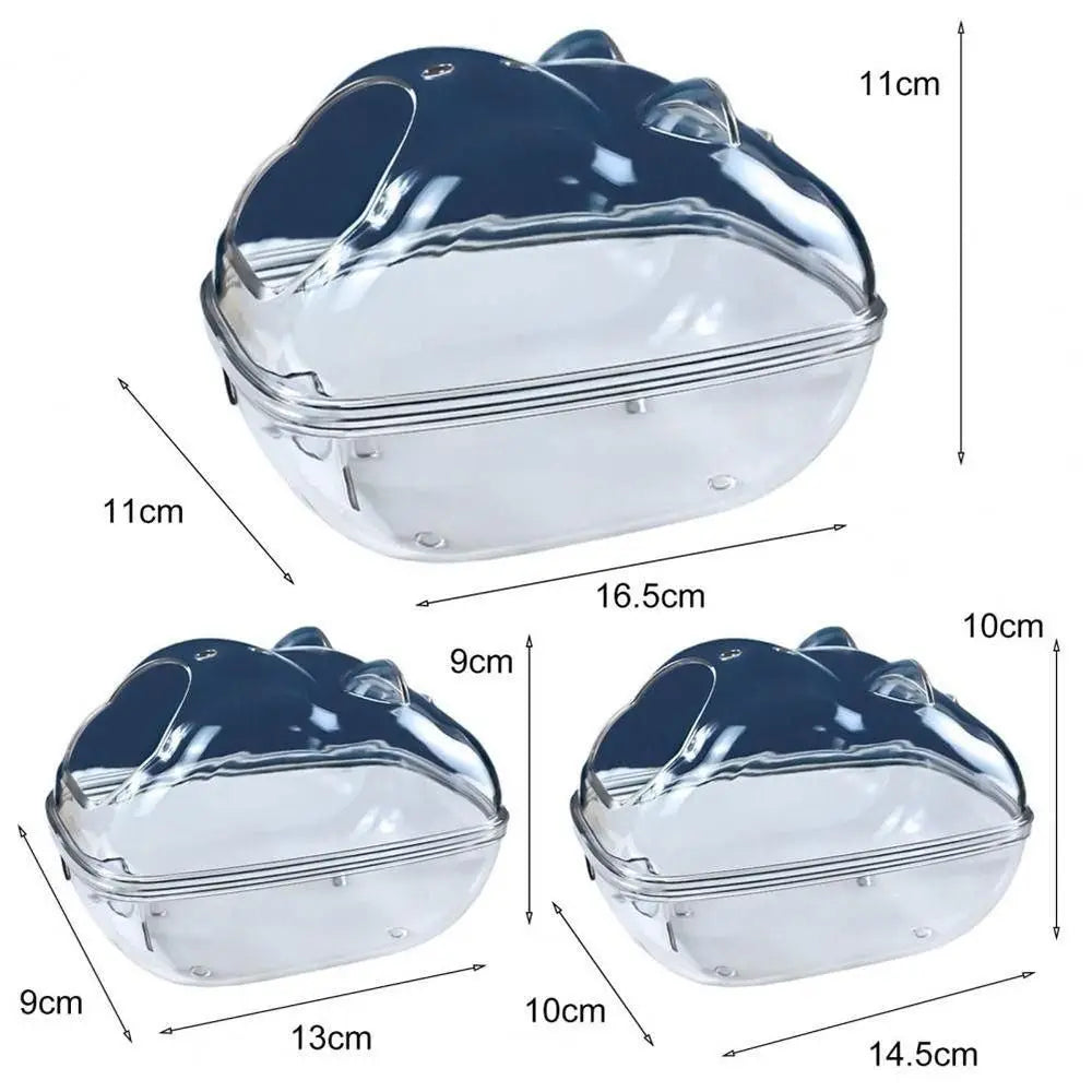 Transparent Hamster Toilet Cage