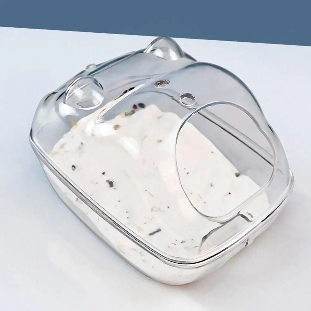 Transparent Hamster Toilet Cage