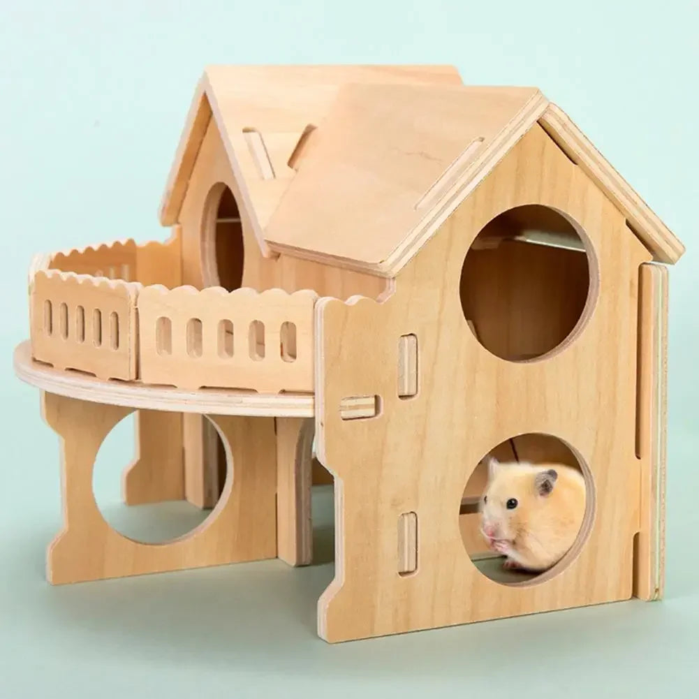 Pet Hamster Toys Wooden Bridge