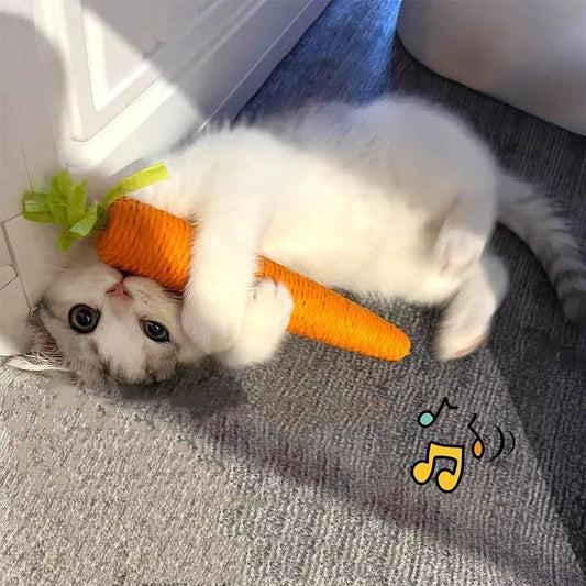 Cat toy Audible carrot tickling cat stick
