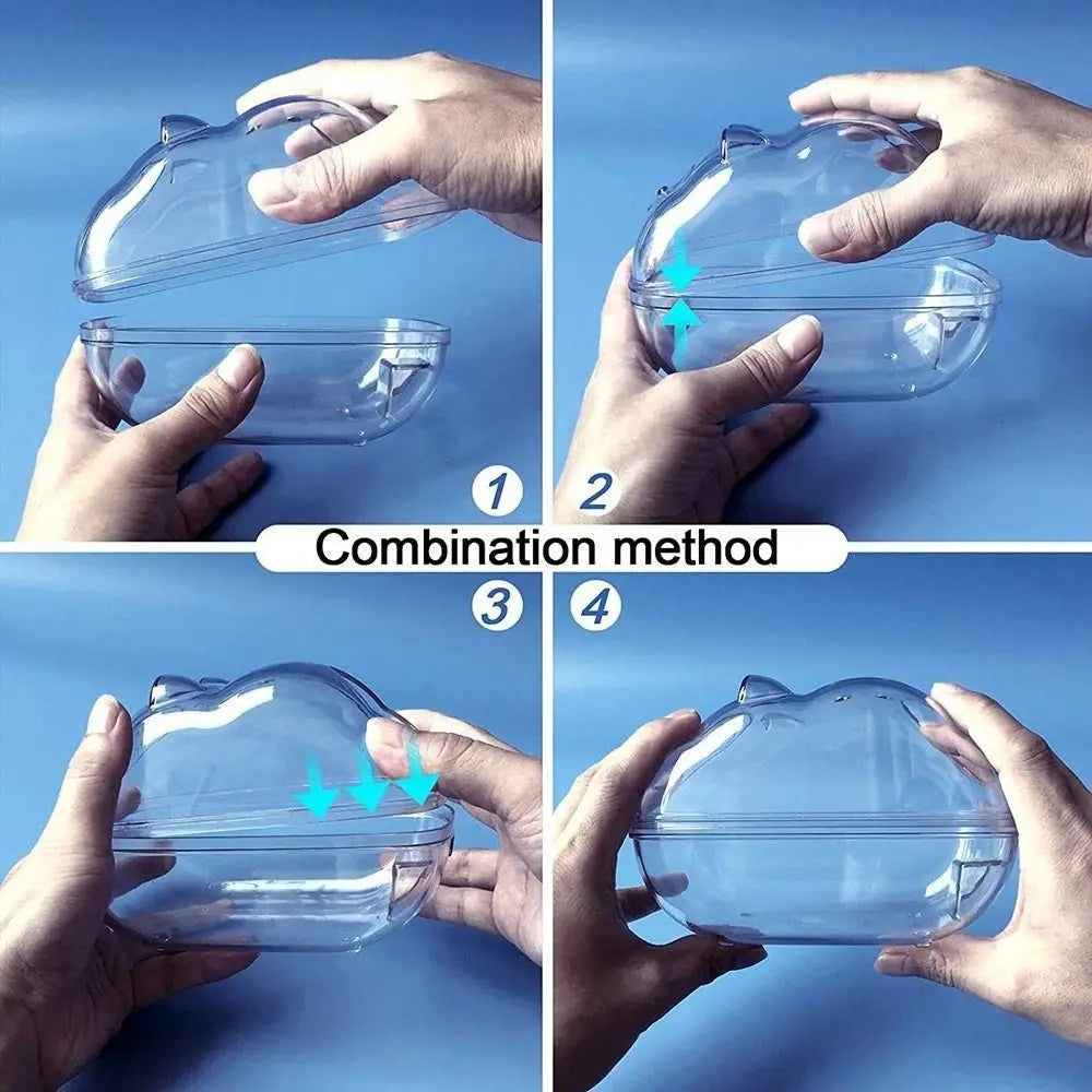 Transparent Hamster Toilet Cage
