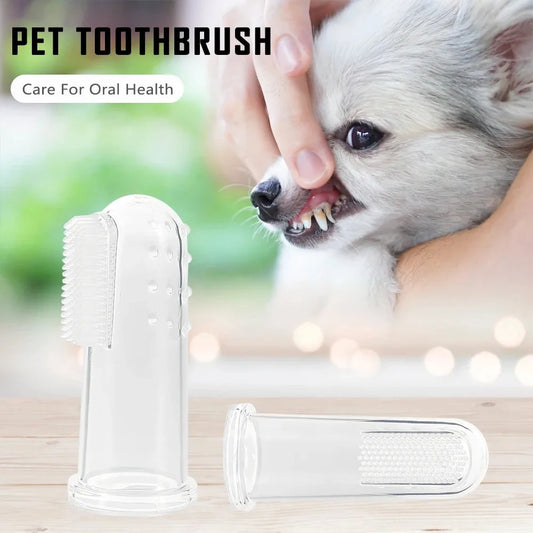 Silicone Fingertips Toothbrushes Cat Dog