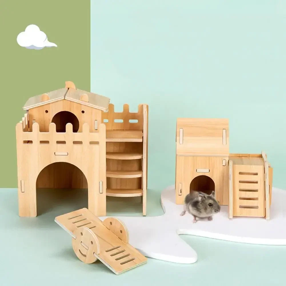 Pet Hamster Toys Wooden Bridge