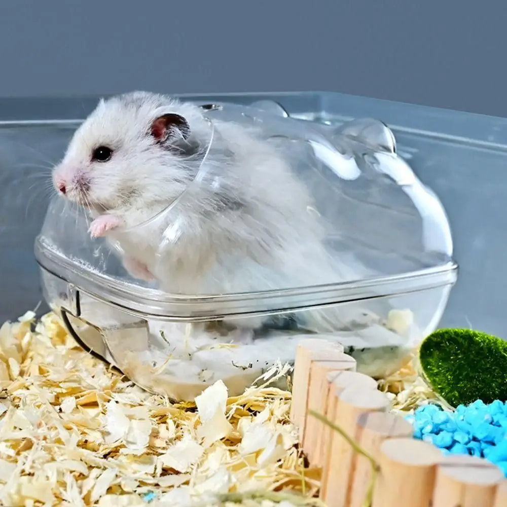Transparent Hamster Toilet Cage