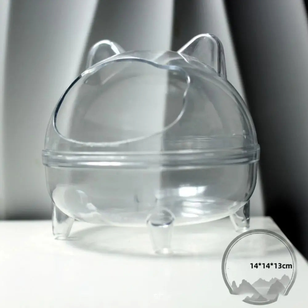 Transparent Hamster Toilet Cage