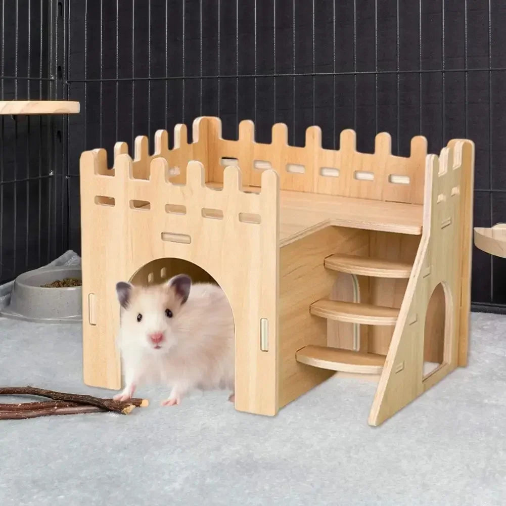 Pet Hamster Toys Wooden Bridge