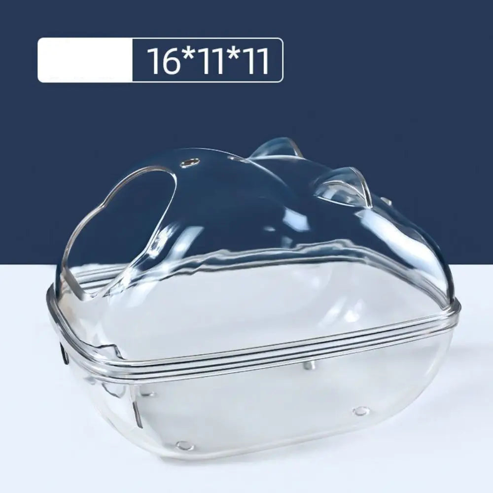 Transparent Hamster Toilet Cage