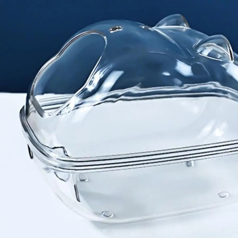 Transparent Hamster Toilet Cage