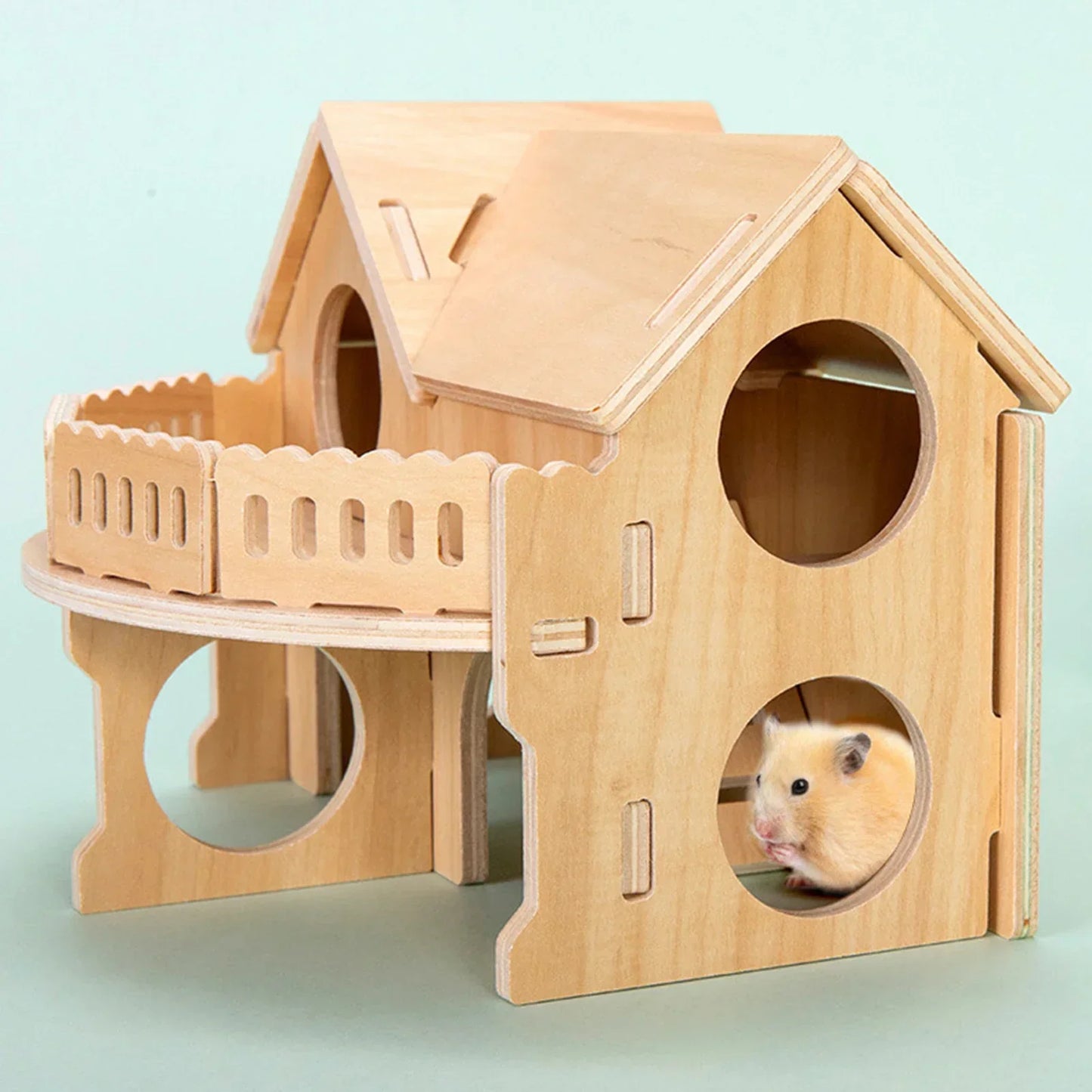 Pet Hamster Toys Wooden Bridge