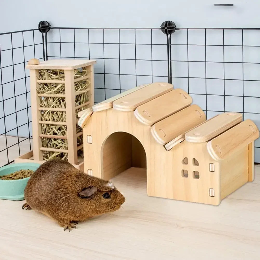 Pet Hamster Toys Wooden Bridge
