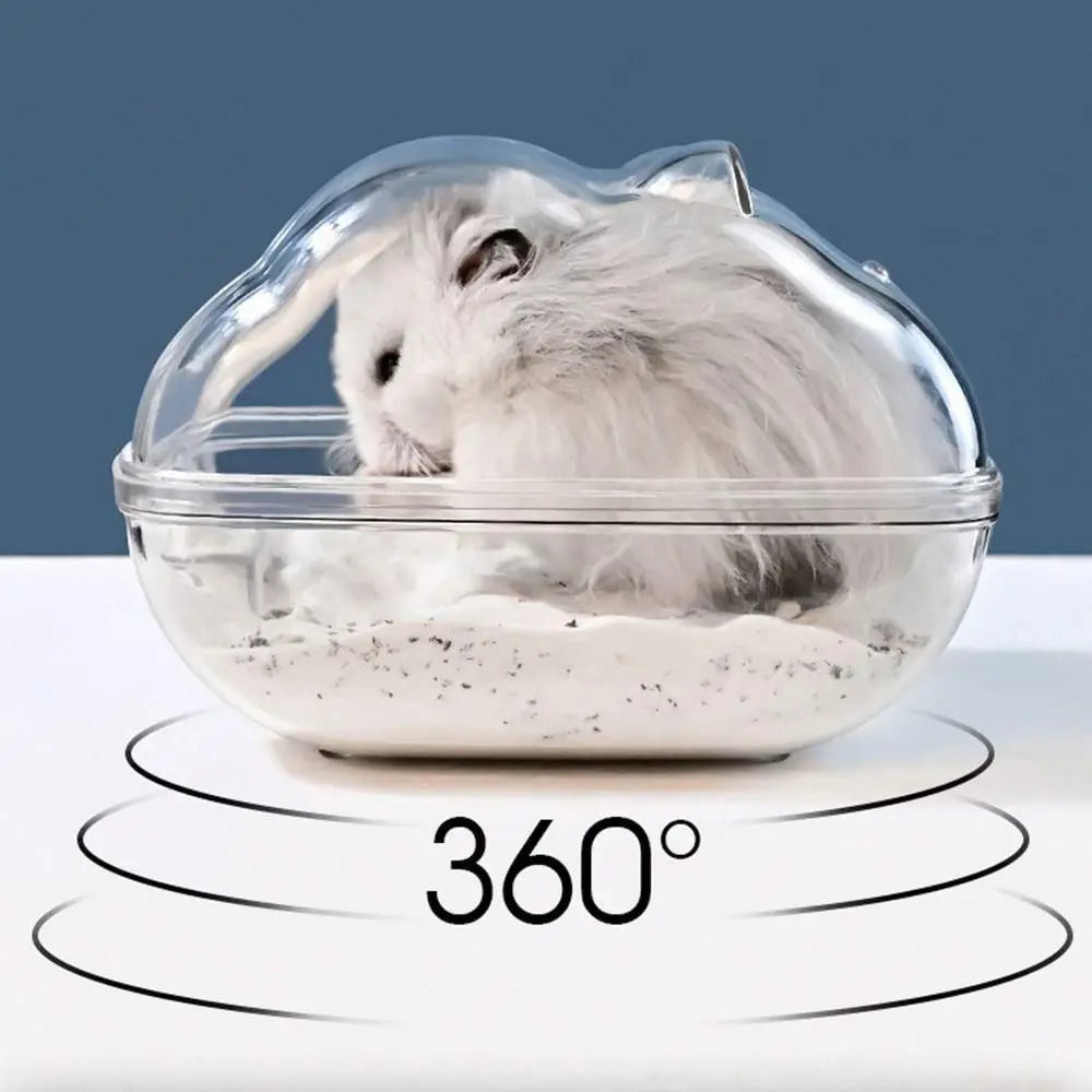 Transparent Hamster Toilet Cage
