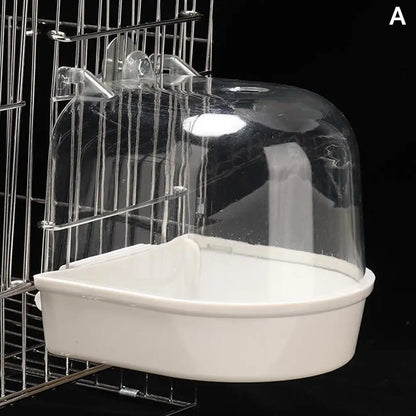 Clear Hanging Bird Bath for Cage