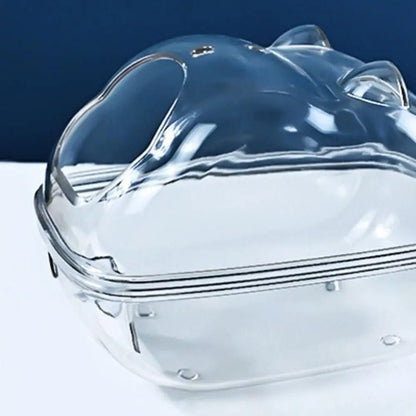 Transparent Hamster Toilet Cage