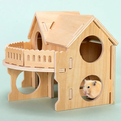 Pet Hamster Toys Wooden Bridge